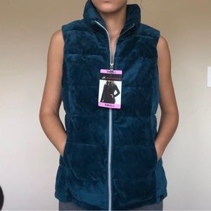 Zeroxposure women’s teal velvet jacket Size Small